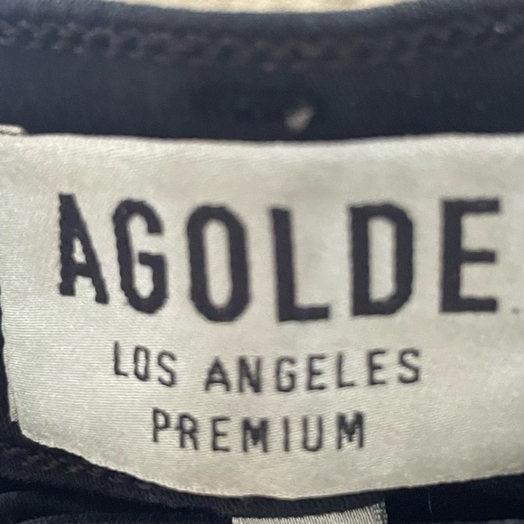 AGOLDE jeans leatherette sz 27 Sophie high rise black - Picture 5 of 9